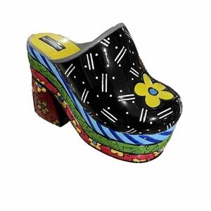 Romero Britto Wedge Sandal Clog Figurine